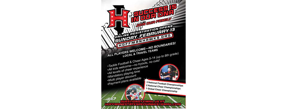 Registration Opens Sunday, Feb 13th at 12pm